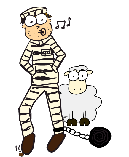 Our convict ancestor and his little sheep buddy
